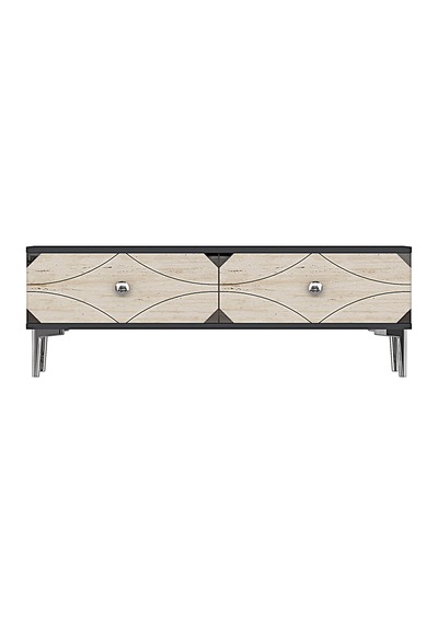 Tsa1297ats Alfa Tv Sehpası Antrasit-traverten-silver 120cm