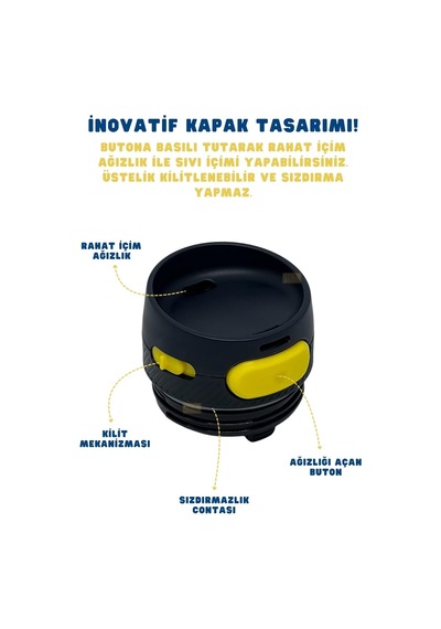 550ml Rahat İçim Çift Katmanlı Paslanmaz Çelik Termos 6 Saat Sıcak Soğuk Premium Kutu Diğer