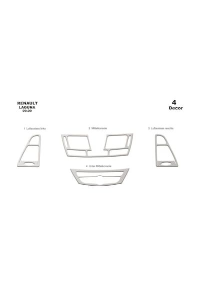 Renault Laguna Torpido Kaplama 2009 4 Parça Alüminyum