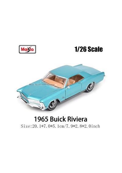 Maisto 1:26 1965 Buick Riviera Alaşım Araba Modeli El Sanatları Dekorasyon 1965 Buick Riviera