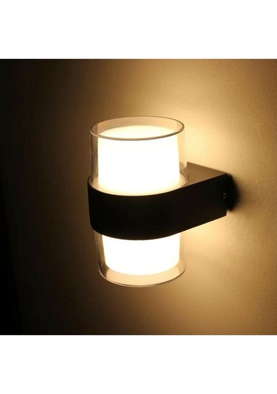 10 Watt Günışığı Ledli Dış Mekan, Bahçe, Balkon, Teras, Kamelya, Veranda Apliği, Dekoratif Led Aplik Siyah