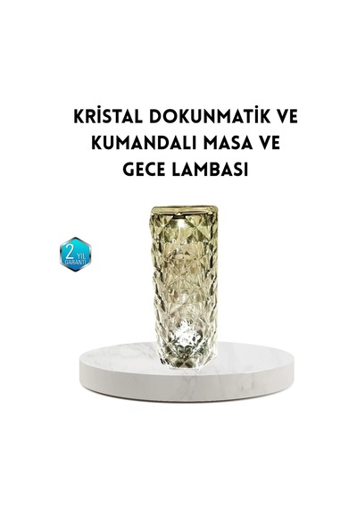 Kristal Rgb Led Masa Lambası Renkli Kumandalı Işık, Dekoratif Ve Enerji Tasarruflu Diğer