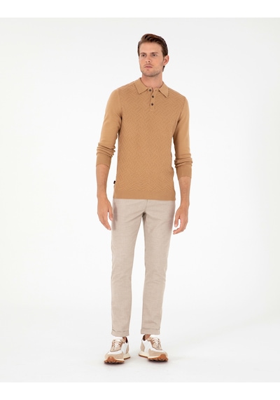 Pierre Cardin Erkek Bej Pantolon Kanvas-chino 50296178-vr011 Bej