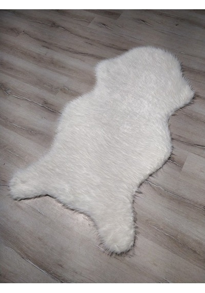 Yamalıhome Peluş Halı Apost Beyaz 75X150Cm Post Halı Yamalıhome Peluş Halı Apost Beyaz 75X150Cm Post Halı