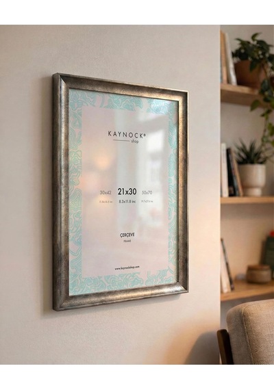 Kavisli Eskitme Yeşil Çerçeve - 3'lü Set, 21x30