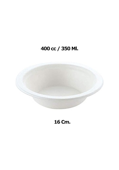 Roll-up Nature Ekolojik Karton Kağıt Tek Kullanımlık Çorba Kasesi - 400 Cc - 25 Adetlik 1 Paket Beyaz