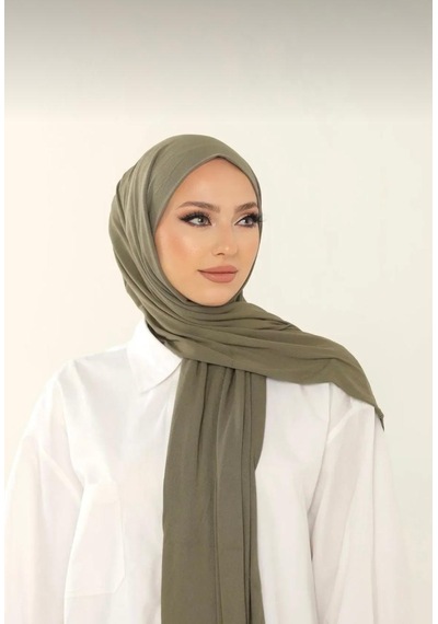 Gesshop Kadın Penya Şal Haki Yeşil
