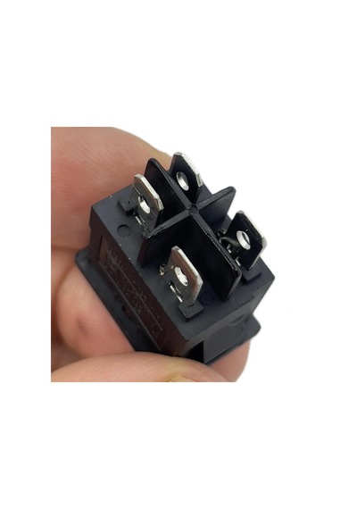 Ic-119 Mini Işıklı Anahtar 4p Siyah + Kırmızı Işık