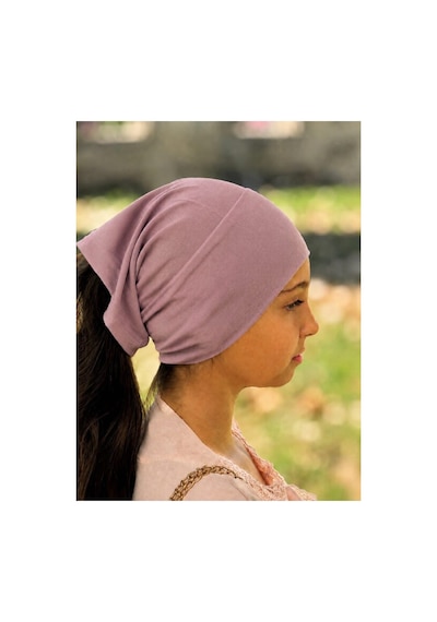 Aldaıyr Dikişli Hazır Pratik Geçmeli Düz Çocuk Boru Bone Koyu Pembe