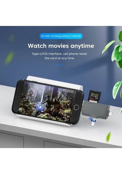 7in1 Micro Usb, Type C, Apple İphone 15, 14, 13, 12, 11 Pro,pro Max Uyumlu, Multi, Kart Okuyucu, Otg, Sd Tf Usb Dönüştürücü