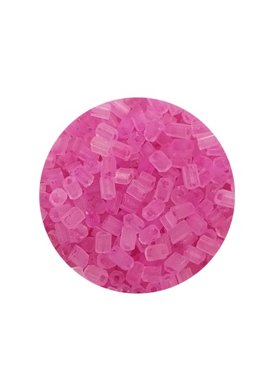 Kesme Cam Boncuk 2mm - 20 Gram - Şeffaf Mat Pembe -bnc329