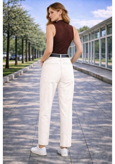 Alexander Gardi Alexandergardi Özel Koleksiyon Denim Pantolon Ekru