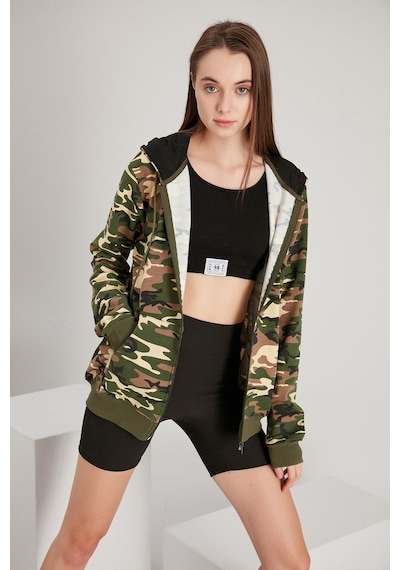 Alexander Gardi Alexandergardı Kadın Fermuarlı Oversize Sweatshirt (E21-7290)