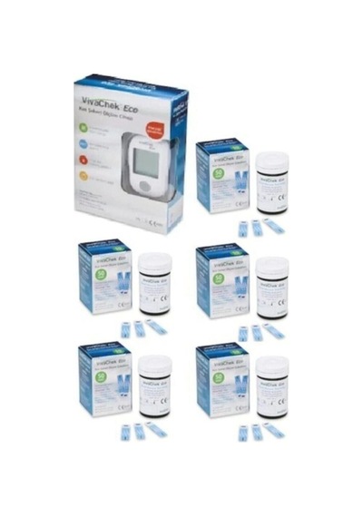 Vivachek Eco Şeker Ölçüm Cihazı + Strip 5 x 50'li