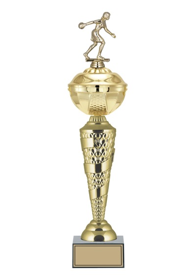 Odak Kupa - Figürlü Kupalar - Bowling Kadın Figürlü Kupalar Fg-075 A - 52 Cm Altın - Beyaz