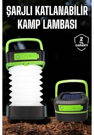 Led Lamba Kamp Lambası Hafif Taşınabilir Şarj Süreli Akordeon El Fenerli Çok Rnekli