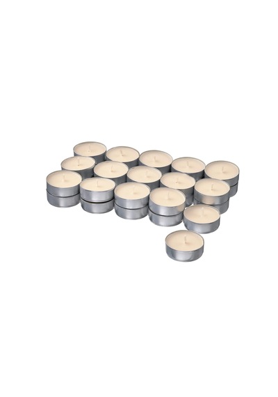 Ikea Glanslınd Kokulu Tealight Mum, Bej, 3.5 Saat, 30 Adet, Dumanlı Vanilya Ve Karamel Beyaz