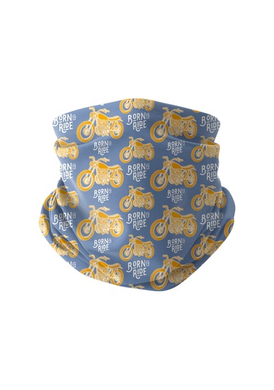 Bobrear Born To Ride Motosiklet Desenli Çok Amaçlı Buff Bandana Boyunluk Çok Renkli -