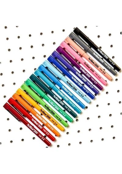 Artline 200 Fineliner 0.4 Mm İnce Uçlu Yazı ve Çizim Kalemi 10 Renk