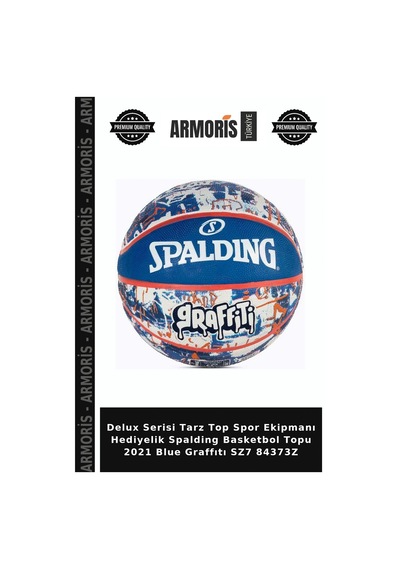 Delux Serisi Tarz Top Spor Ekipmanı Hediyelik Spalding Basketbol Topu 2021 Blue Graffıtı Sz7 84373z