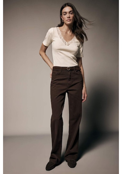 Defacto Straıght Fıt Normal Bel Düz Paça Gabardin Pantolon H0092ax26spbn341 Kahve-bn341