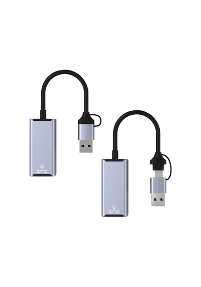 Wozlo HC-72Q Type-C 3.1 / Usb 3.0 to RJ45 Gigabit Ethernet Çevirici Dönüştürücü Adaptör - 1000Mbps