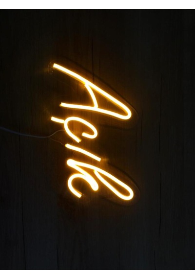 Neon Tabela Neon Dekoratif Duvar Aydınlatması Açık Renkli