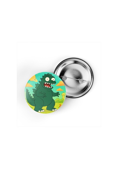 Godzilla - 44 Mm İğneli Çanta Rozeti - 5 Adet Diğer