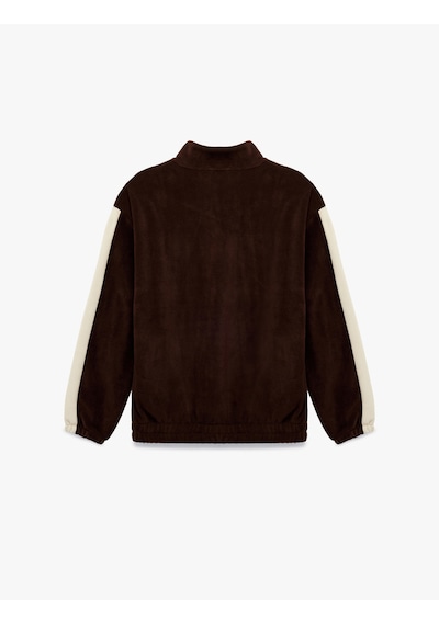 Koton Regular Fit Renk Bloklu Nakışlı Yarım Fermuarlı Polar Sweatshirt Kahverengi 7wam70050mk Kahve Koton Regular Fit Renk Bloklu Nakışlı Yarım Fermuarlı Polar Sweatshirt Kahverengi 7wam70050mk Kahve