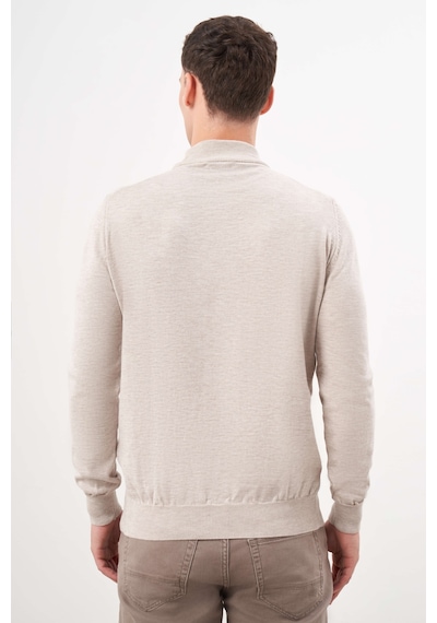 Morven Erkek Bej Basic Yarım Balıkçı Yaka Dynamic Fit Rahat Kesim Triko 25kc017002653 Bej