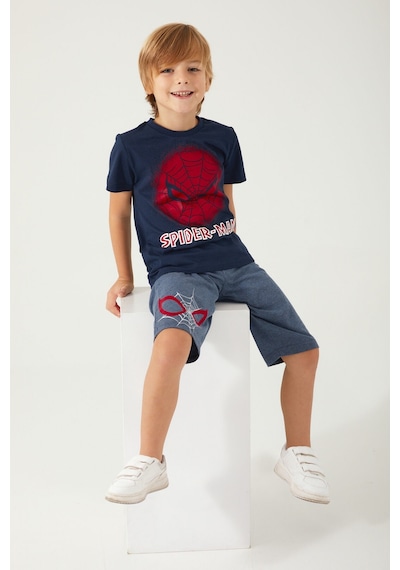 Spiderman Mask Lacivert Erkek Çocuk Kapri Takım Lacivert