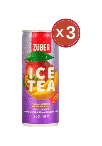 Zuber Ice Tea Tropik Meyve 250 Ml X 3 Adet