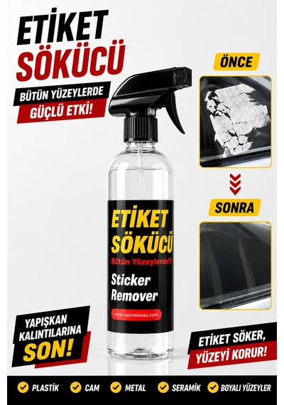 Auto Wiwax Etiket Sökücü Sprey Yapışkan Sticker Kalıntısı Temizleyici Ppf Sökücü 500 Ml