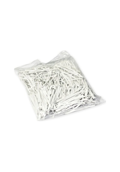 Pvc Kaplama Tel Klips - Torba Kablo Ağız Bağlama Teli 9 Cm 500 Adet Beyaz 8 X 14 Cm