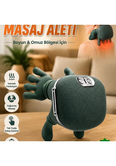 Isıtmalı Boyun Ve Omuz Masaj Aleti 3 Kademeli Akıllı Rahatlatıcı