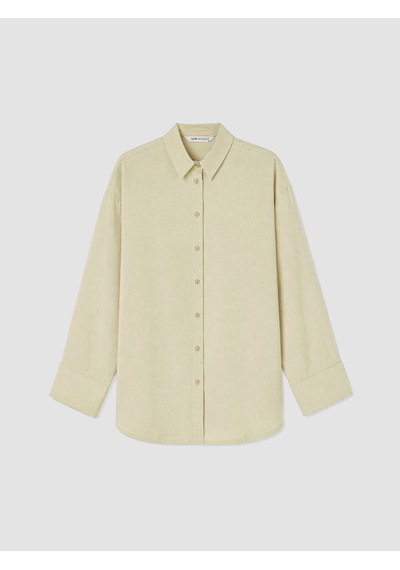 Lcw Modest Bej Oversize Modal Karışımlı Kadın Gömlek Tunik