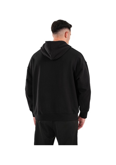 Musclecloth Elite Oversize Kapüşonlu Sweatshirt Siyah Siyah