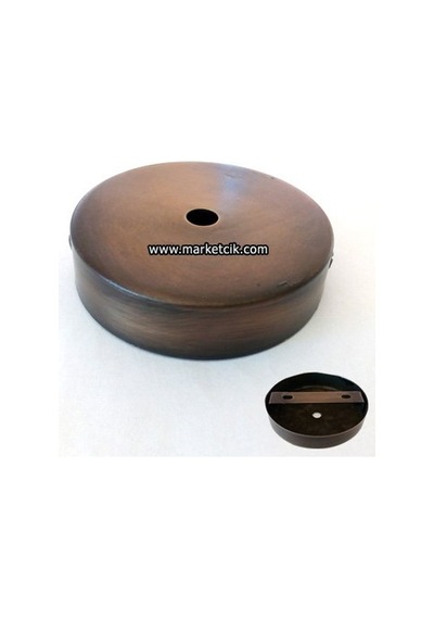 Avize. Abajur için Yuvarlak Eskitme Metal Rozans 12 Cm