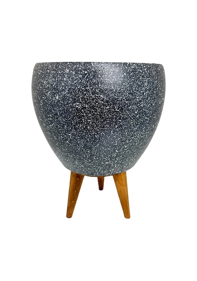 Bitki TasarımıGri Granit Toprak Saksı 3 Ayaklı 15 Cm