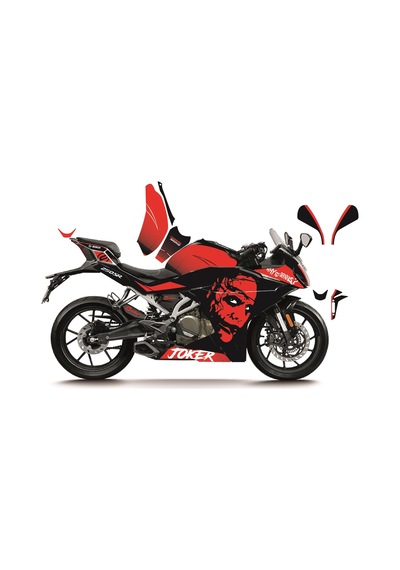 Cfmoto 250sr Kırmızı Joker Model Parçalı Motosıklet Kaplama Stıcker Etıket Modelı