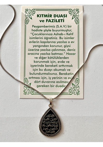 Kıtmir Duası Ve Faziletleri Dua Temal Manevi Koruyucu Dini Çelik Kolye Gümüş