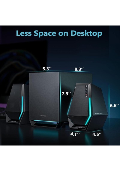 G1500 Max 2.1 Bilgisayar Hoparlör Sistemi, Subwoofer Line Out İle 60w Hecate Oyun Hoparlörleri, Rgb Işık, Bluetooth