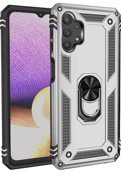 Samsung Galaxy Uyumlu A23 Kılıf Vega Sert Silikon Tank Standlı Yüzüklü M (541870339)