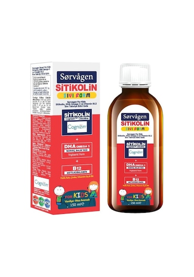 Sorvagen Smart Kids Sitikolin Sıvı Form B12 150 ML