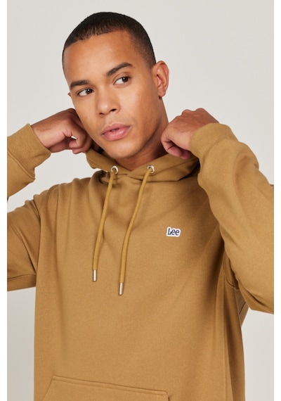 Lee Regular Fit Normal Kesim Pamuk Kapüşonlu İçi Polarlı Hardal Sweatshirt L80YRY84 Açık Kahverengi