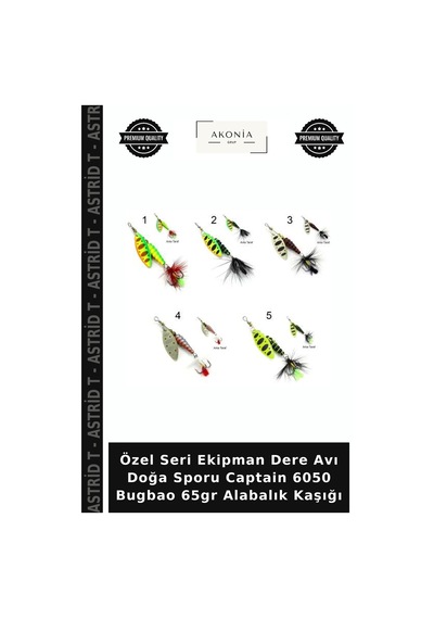 Özel Seri Ekipman Dere Avı Doğa Sporu Captain 6050 Bugbao 65gr Alabalık Kaşığı
