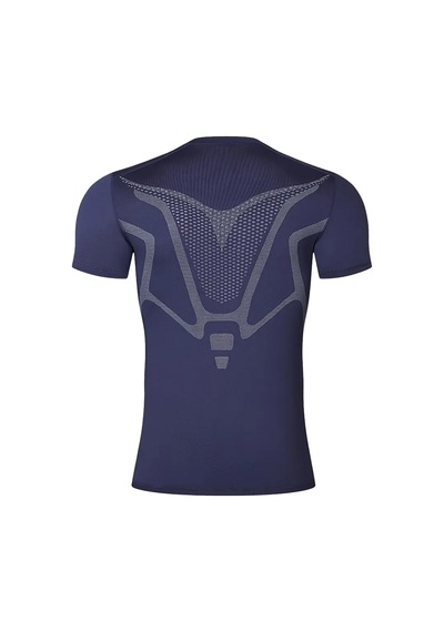 Ghassy Co. Erkek Ultra Esnek Koşu Egzersiz Hızlı Kuruma Nefes Alabilen Kısa Kollu Spor T-shirt Lacıvert