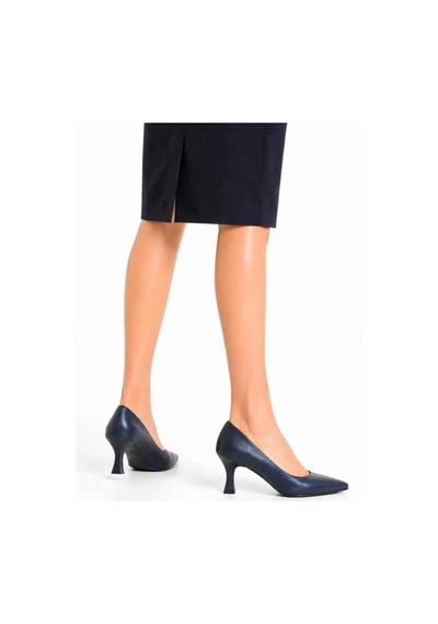 Preshley Kadın Sity Lacivert 6 Cm İnce Topuklu Stiletto