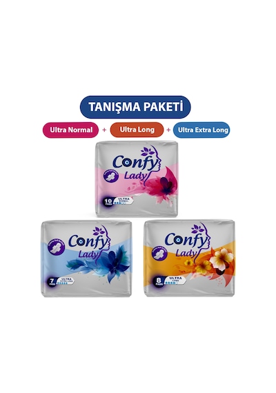 Confy Lady Ultra Hijyenik Ped Tanışma Seti 25'li