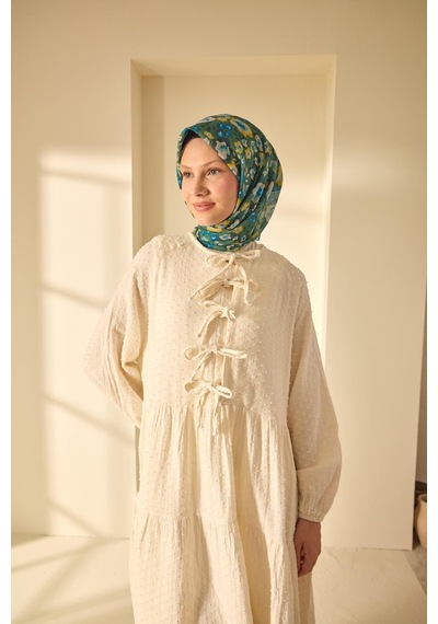 Silk Home Soft Eşarp 73090-37 Koyu Yeşil, Yeşil, Saks, Sarı, Turkuaz